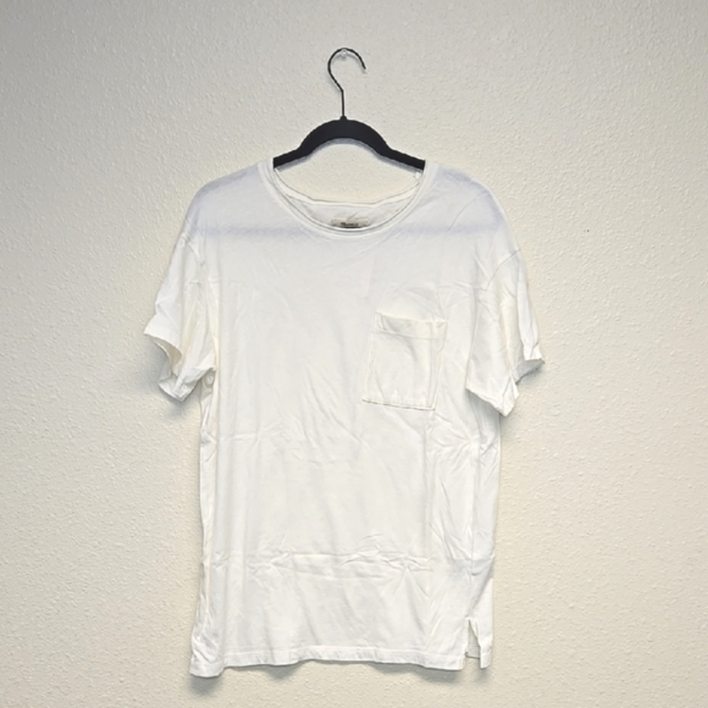 CLEARANCE Madewell Classic Ivory Pocket T-Shirt
